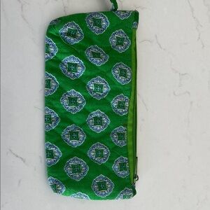 Green Patterned Pouch